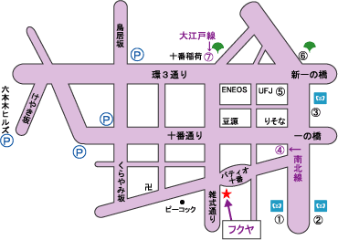 フクヤ化粧品店−地図